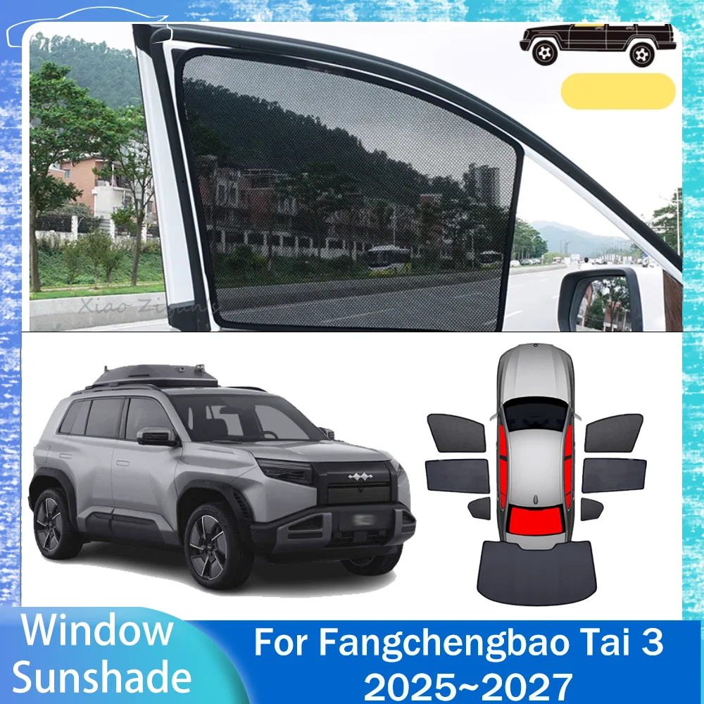 For Fangchengbao Tai 3 2025~2027 2026 Car Magnetic Mesh Privacy Sunshade Side Window Sun Shade Protection Parasol Accessories
For Fangchengbao Tai 3 2025~2027 2026 Car Magnetic Mesh Privacy Sunshade Side Window Sun Shade Protection Parasol Accessories