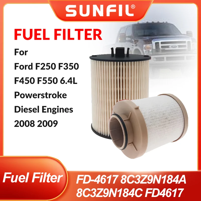 FD-4617 8C3Z9N184A 8C3Z9N184C FD4617 Fuel Filter For Ford F250 F350 F450 F550 6.4L Powerstroke Diesel Engines 2008 2009
FD-4617 8C3Z9N184A 8C3Z9N184C FD4617 Fuel Filter For Ford F250 F350 F450 F550 6.4L Powerstroke Diesel Engines 2008 2009