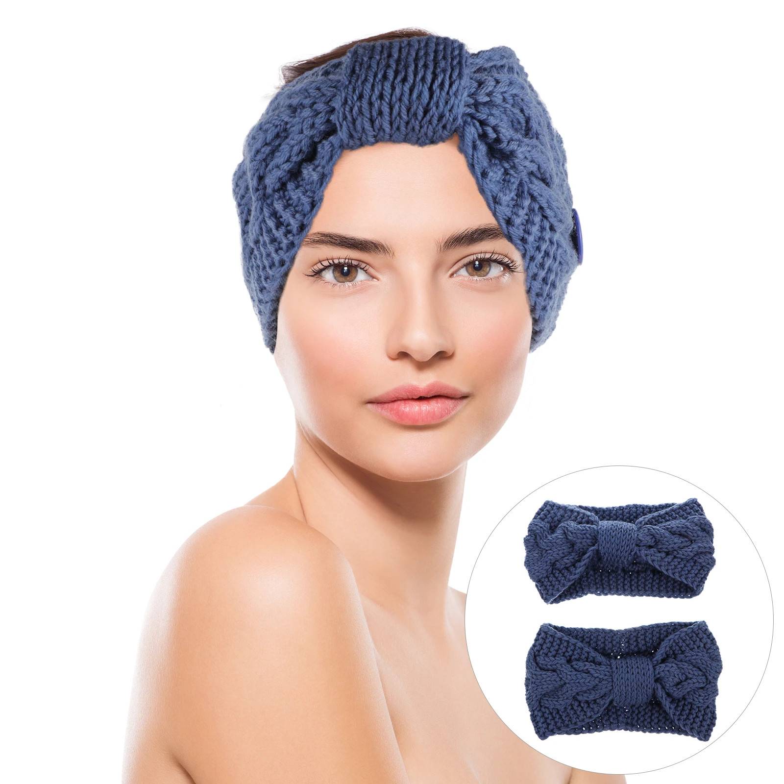 2pcs Warm Headband Women Stretchy Woolen Ear Warmer Button Winter Sports Outdoor Mask Wearing Lightweight Knitted Headbands
2pcs Warm Headband Women Stretchy Woolen Ear Warmer Button Winter Sports Outdoor Mask Wearing Lightweight Knitted Headbands