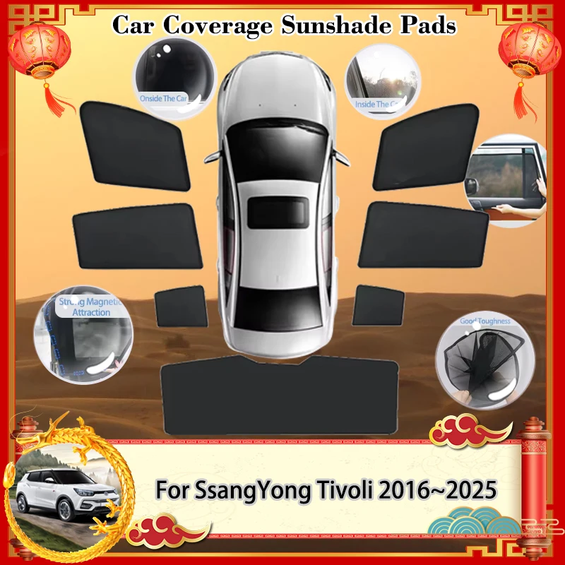Для SsangYong Tivoli KGM XLV Grand LUVi Micro Air 2016 ~ 2025 солнцезащитный козырек магнитный солнцезащитный козырек блокирующий занавес для конфиденциальности
Для SsangYong Tivoli KGM XLV Grand LUVi Micro Air 2016 ~ 2025 солнцезащитный козырек магнитный солнцезащитный козырек блокирующий занавес для конфиденциальности