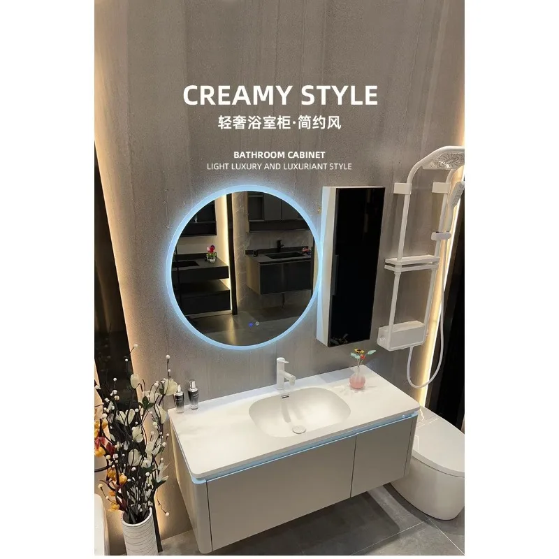 Integrated basin smart countertop solid wood bathroom cabinet combined wash basin bathroom toilet
Integrated basin smart countertop solid wood bathroom cabinet combined wash basin bathroom toilet