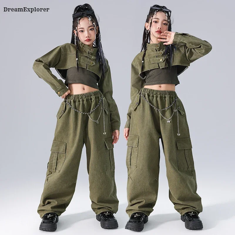 Girls K-pop Fashion Crop Top Loose Cargo Pants Kids Hip Hop Jacket Street Dance Clothes Sets Children Teens Jazz Cool Costumes
Girls K-pop Fashion Crop Top Loose Cargo Pants Kids Hip Hop Jacket Street Dance Clothes Sets Children Teens Jazz Cool Costumes