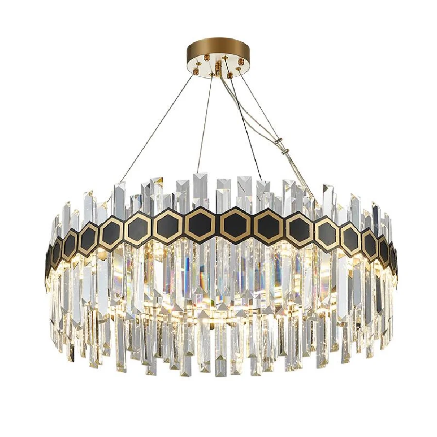Luxury Crystal Living Room Chandelier Round Modern Bedroom Country Style Black LED Crystal Chandelier
Luxury Crystal Living Room Chandelier Round Modern Bedroom Country Style Black LED Crystal Chandelier