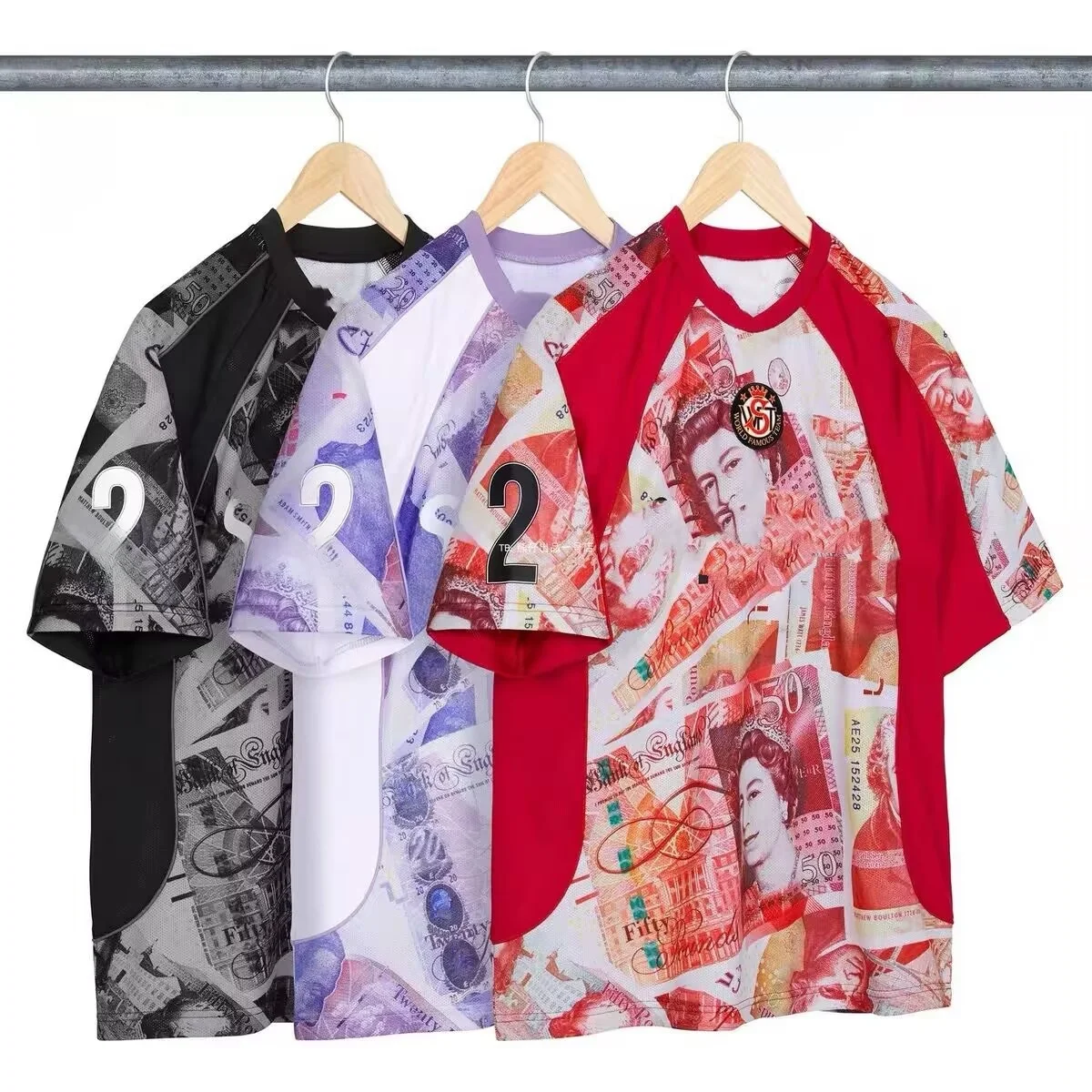 Vuu Retro Soccer Jersey Short Sleeve T-Shirt V-Neck Patchwork Print Loose Fit Breathable Comfortable Unisex Spring Summer Top
Vuu Retro Soccer Jersey Short Sleeve T-Shirt V-Neck Patchwork Print Loose Fit Breathable Comfortable Unisex Spring Summer Top