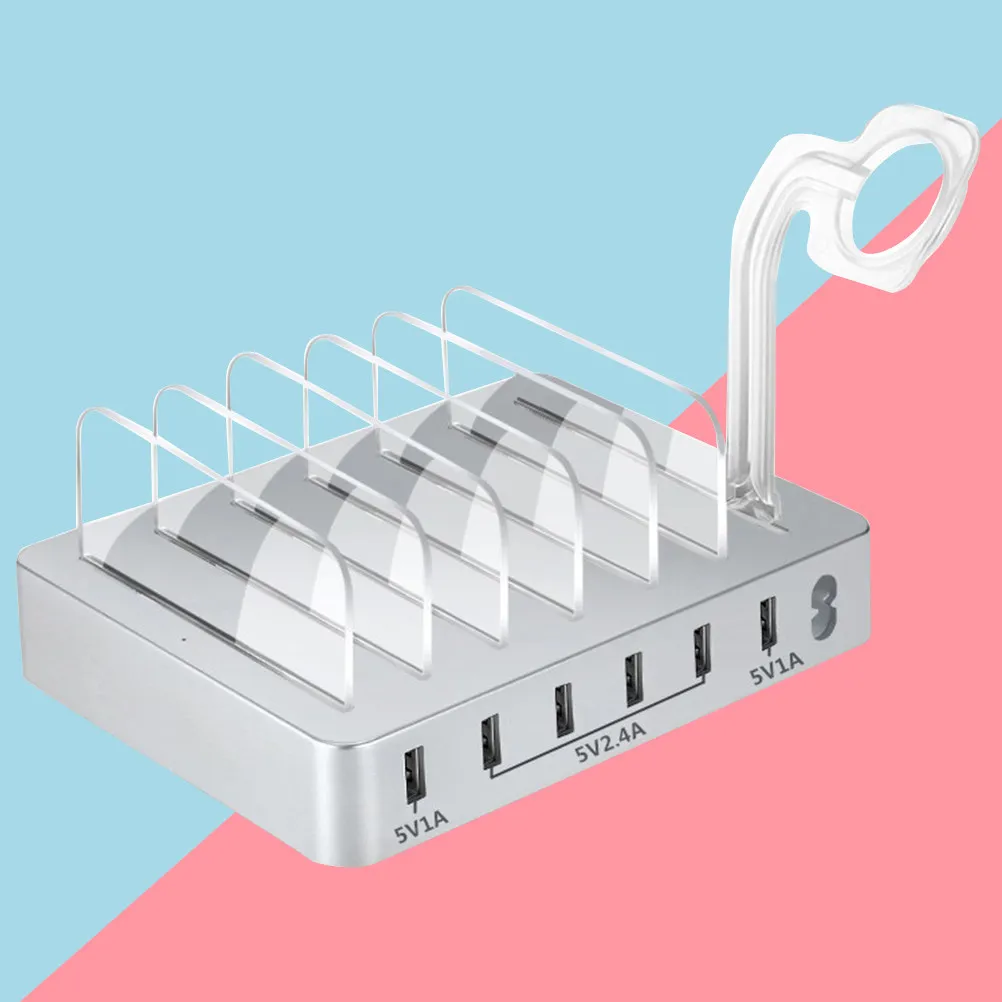 Multi-Port USB Charger -Port Multi-Function Tablet Charging Station Detachable Transparent Bracket Watch Charging Stand
Multi-Port USB Charger -Port Multi-Function Tablet Charging Station Detachable Transparent Bracket Watch Charging Stand