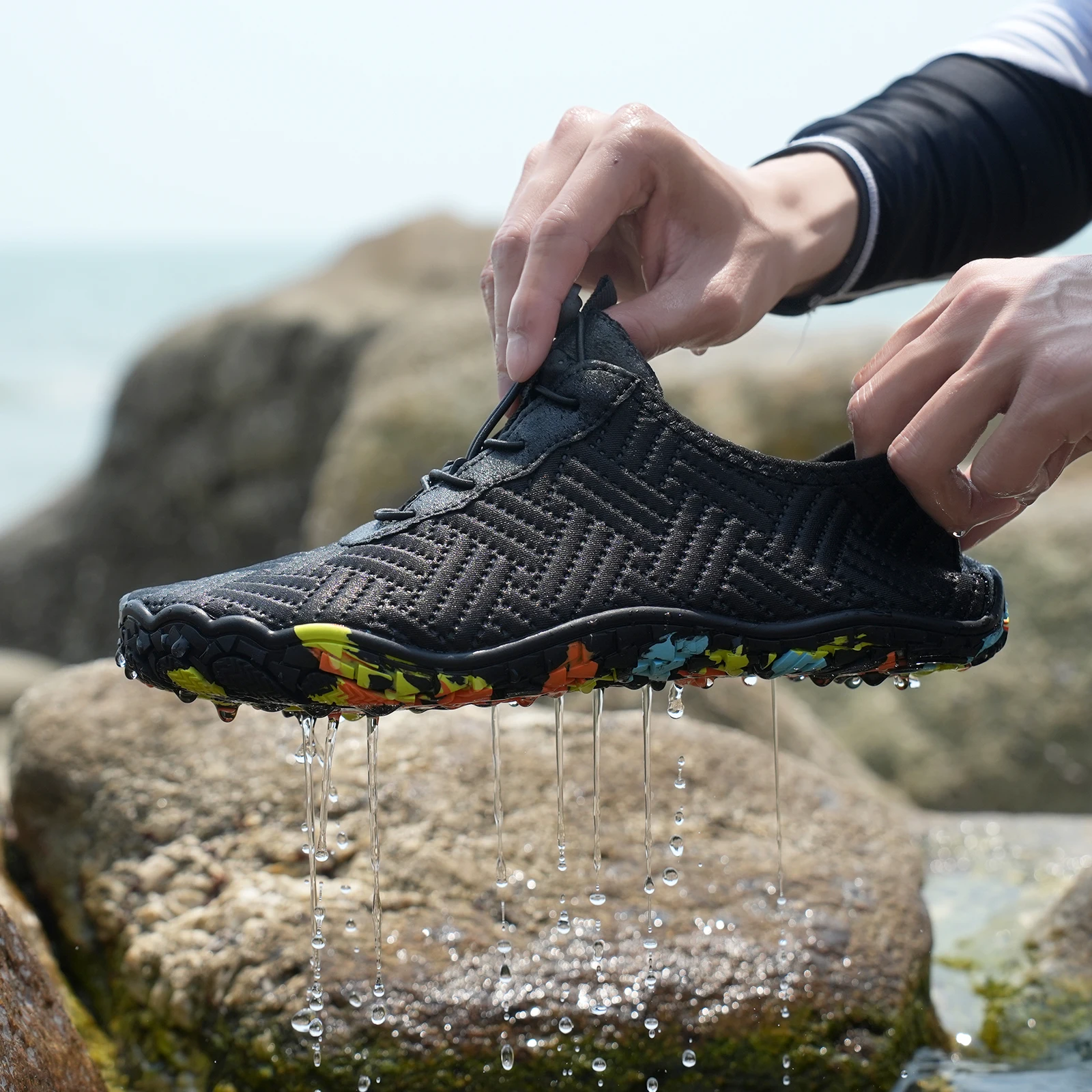 Men Women Water Shoes Quick Dry Non-slip Barefoot Aqua Shoes for Beach Swim Hiking River Trekking M8
Men Women Water Shoes Quick Dry Non-slip Barefoot Aqua Shoes for Beach Swim Hiking River Trekking M8