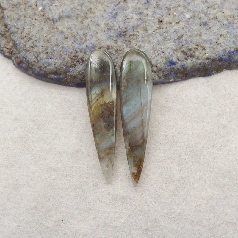 Серьги B&F с натуральным лабрадоритом в форме капли воды, просверленные спереди, 39x10x4 мм, 4 г, полированный натуральный камень для изготовления ювелирных изделий
Серьги B&F с натуральным лабрадоритом в форме капли воды, просверленные спереди, 39x10x4 мм, 4 г, полированный натуральный камень для изготовления ювелирных изделий