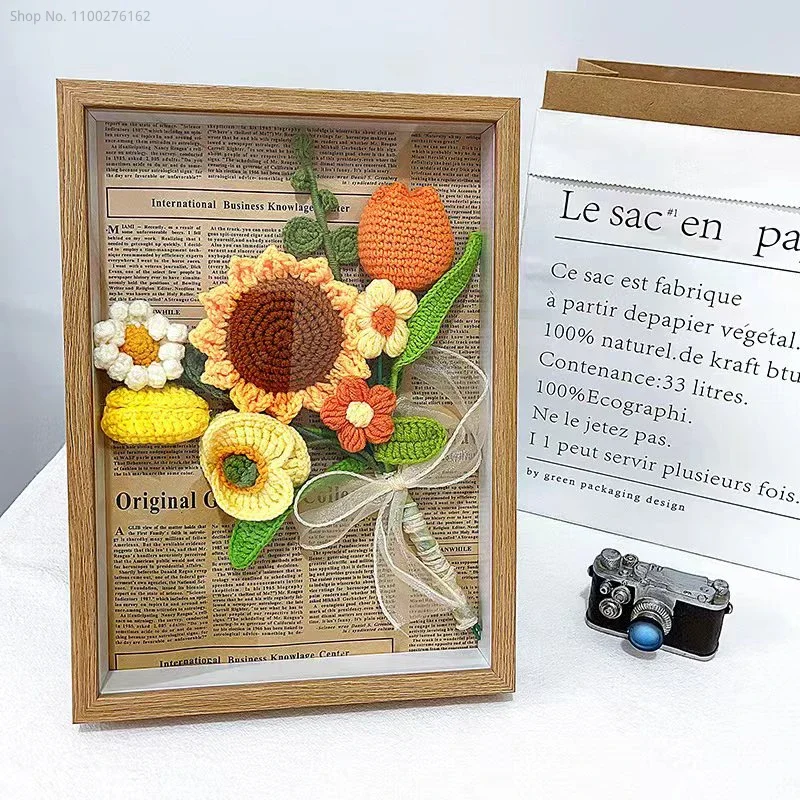 Подарки на день учителя, вязаная крючком цветочная рамка, букет искусственных цветов своими руками с фоторамкой, сувенир с подсолнухом, украшение для рабочего стола
Подарки на день учителя, вязаная крючком цветочная рамка, букет искусственных цветов своими руками с фоторамкой, сувенир с подсолнухом, украшение для рабочего стола