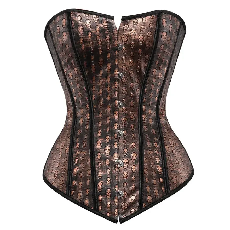 Steampunk Sexy Skull Print Pattern Corset Bustier Top Plus Size Burlesque Corselet Overbust Lingerie Gothic Vintage Costumes
Steampunk Sexy Skull Print Pattern Corset Bustier Top Plus Size Burlesque Corselet Overbust Lingerie Gothic Vintage Costumes