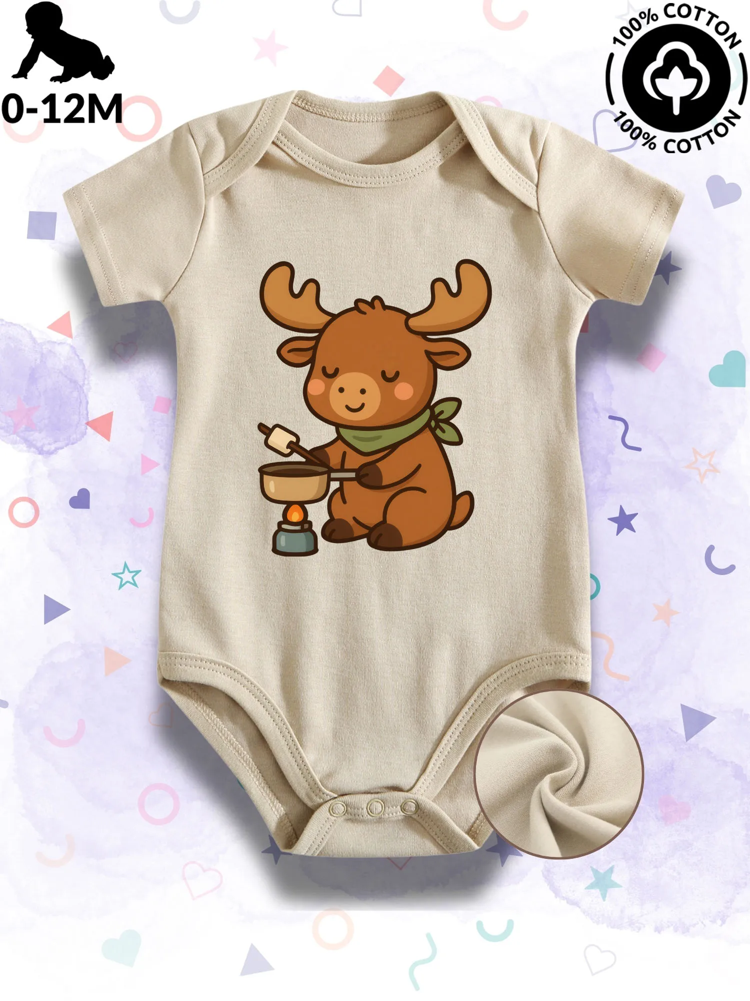 Детский комбинезон-боди унисекс с принтом «Животные на жареных маршмеллоу», 100% хлопок, мягкий, всесезонный, бежевый, 190 г/м²
Детский комбинезон-боди унисекс с принтом «Животные на жареных маршмеллоу», 100% хлопок, мягкий, всесезонный, бежевый, 190 г/м²