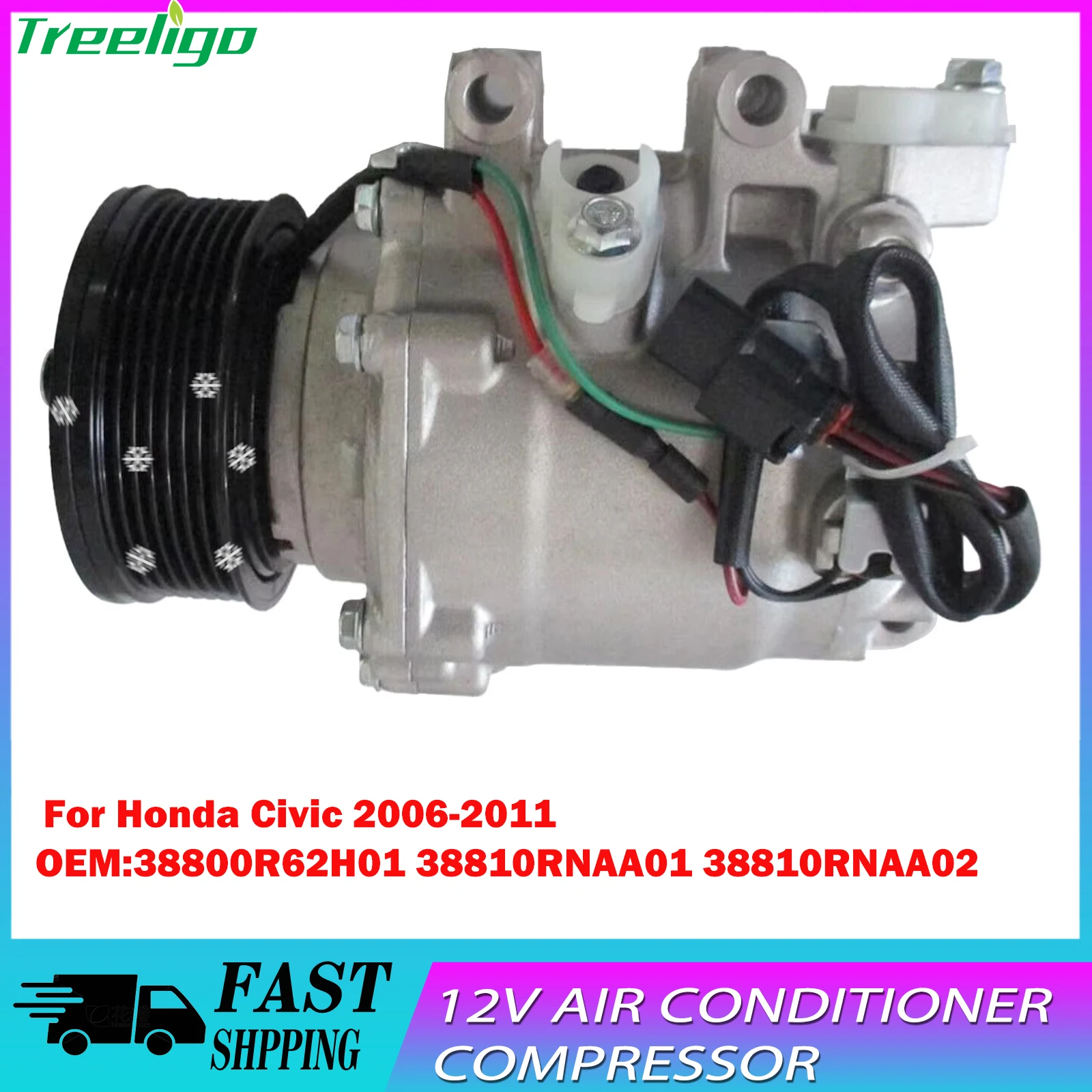 Treeligo Car Air Conditioner Compressor Auto A/C Compressor Fit For Honda Civic 1.8L 2006 2007 2008 2009 2010 2011 38810RNAA02
Treeligo Car Air Conditioner Compressor Auto A/C Compressor Fit For Honda Civic 1.8L 2006 2007 2008 2009 2010 2011 38810RNAA02