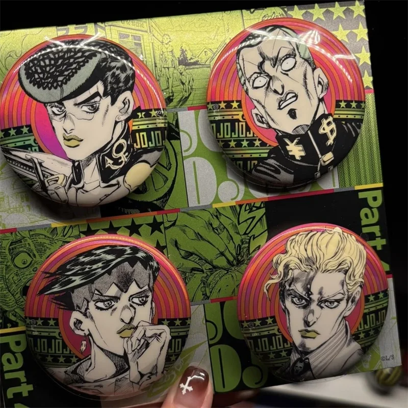 Anime JJBA Diamond Is Unbreakable Kishibe Rohan Cosplay Badge Round Brooch Kira Yoshikage Figure Bag Backpack Lapel Pins Prop
Anime JJBA Diamond Is Unbreakable Kishibe Rohan Cosplay Badge Round Brooch Kira Yoshikage Figure Bag Backpack Lapel Pins Prop