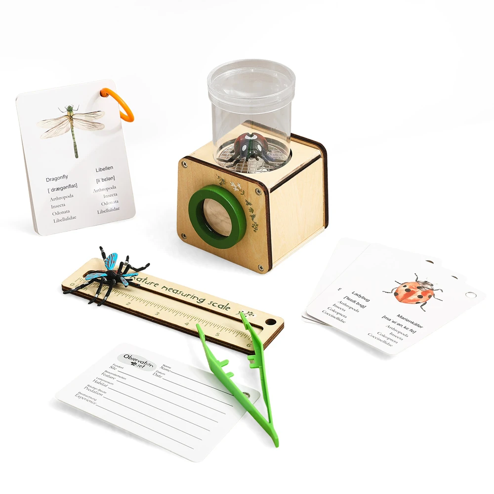 360 Tri View Bug Viewer Kit for Kids Magnifying Glass on Top and Side Insect Observation Cup Ruler 10 Knowledge Cards STEM Toys
360 Tri View Bug Viewer Kit for Kids Magnifying Glass on Top and Side Insect Observation Cup Ruler 10 Knowledge Cards STEM Toys