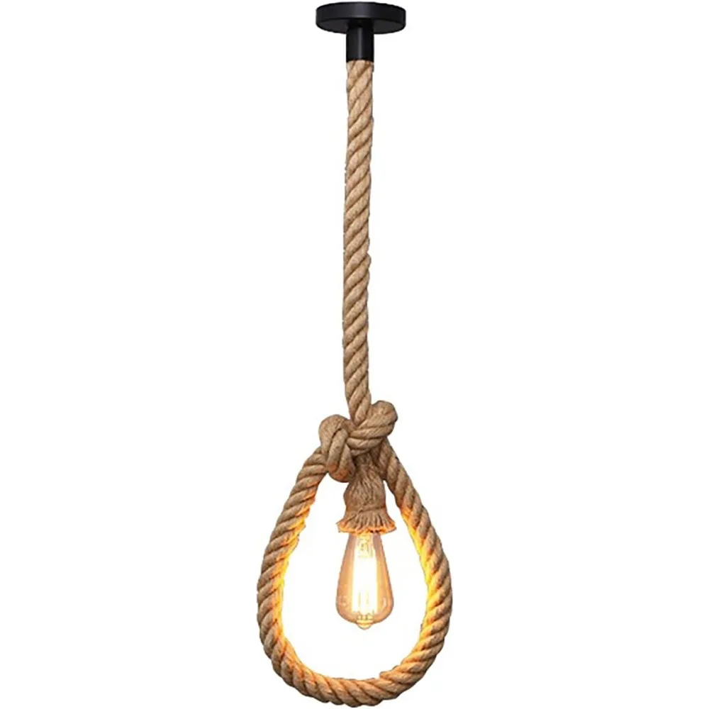 JOYINLED Vintage Single Double Head Hemp Rope Pendant Lights E26/E27 Rustic Hanging Lamp Bar Restaurant Cafe Living Room Kitchen
JOYINLED Vintage Single Double Head Hemp Rope Pendant Lights E26/E27 Rustic Hanging Lamp Bar Restaurant Cafe Living Room Kitchen