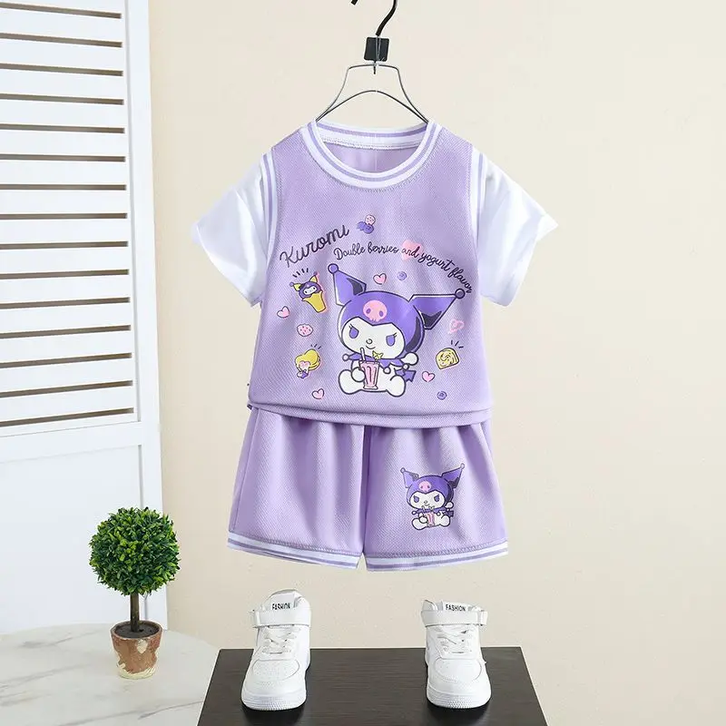 Sanriou Child Summer Clothing Sports Suit Jacket Shorts Girl Boy Quickly Do Sweat Inhalation Soft Cute Cartoon Festival Gift
Sanriou Child Summer Clothing Sports Suit Jacket Shorts Girl Boy Quickly Do Sweat Inhalation Soft Cute Cartoon Festival Gift