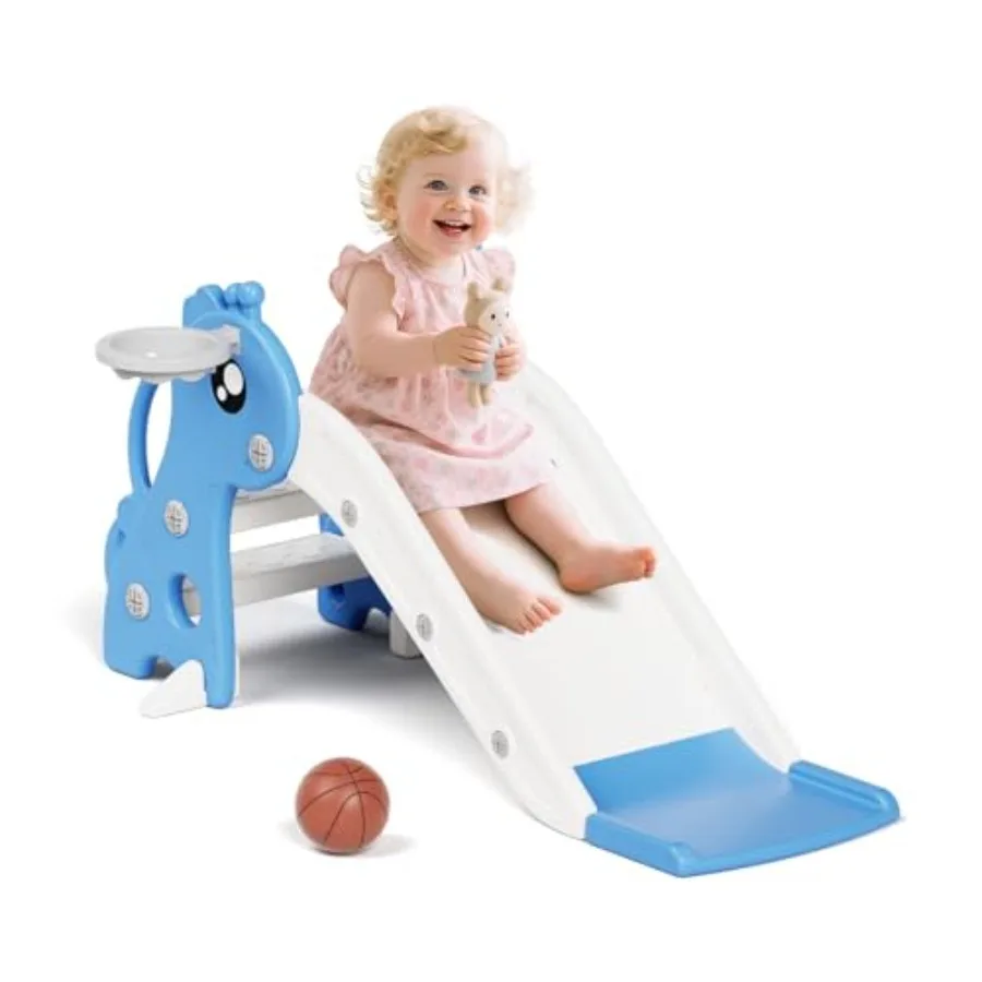 3-in-1 Toddler Slide Climber Playset with Basketball Hoop and Ball Indoor Outdoor Baby Slide Play Set for 1-3 Blue
3-in-1 Toddler Slide Climber Playset with Basketball Hoop and Ball Indoor Outdoor Baby Slide Play Set for 1-3 Blue