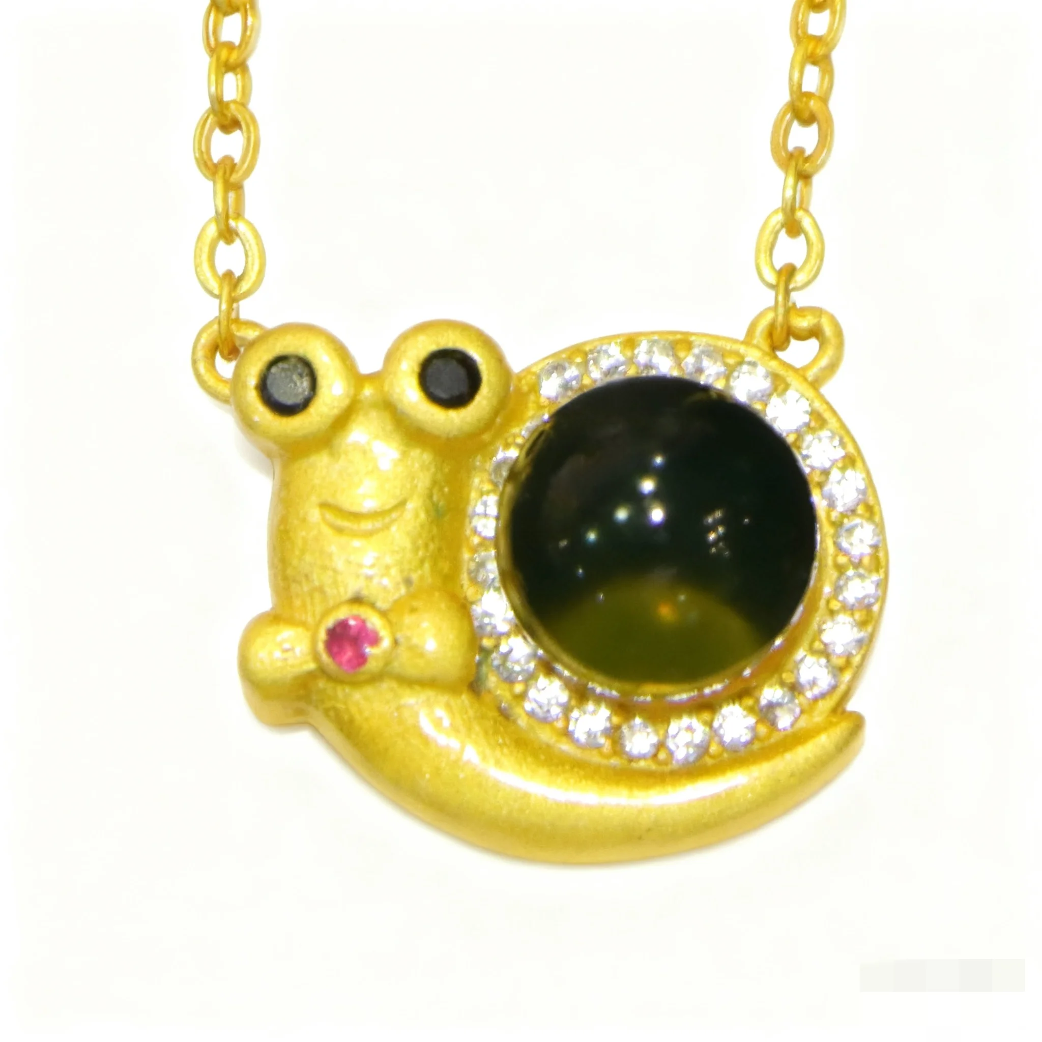 Sterling Silver Cartoon Snail Pendant with 7mm Natural Mexican Blue Amber Gemstone
Sterling Silver Cartoon Snail Pendant with 7mm Natural Mexican Blue Amber Gemstone