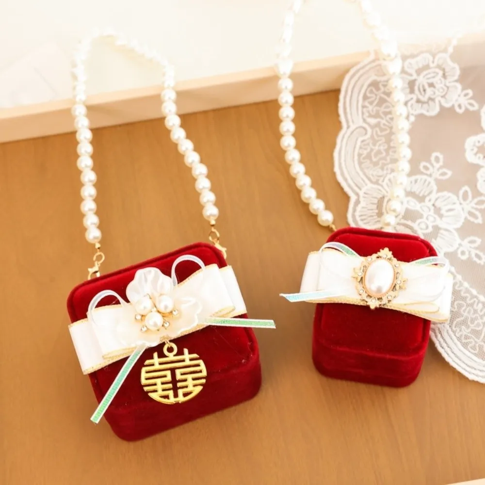 Pearl Wedding Couples Rings Box Heart Flocked Pets Collars Ring Box Bow Anti-collision Jewelry Box Marriage Anniversary
Pearl Wedding Couples Rings Box Heart Flocked Pets Collars Ring Box Bow Anti-collision Jewelry Box Marriage Anniversary