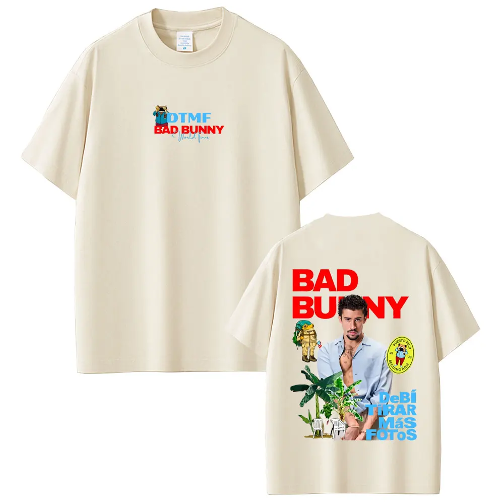 Rapper Bad Bunny T-shirt DeBi TiRAR MaS FOToS DTMF World Tour T Shirts Men Women Fashion Hip Hop Oversized Short Sleeve T-shirts
Rapper Bad Bunny T-shirt DeBi TiRAR MaS FOToS DTMF World Tour T Shirts Men Women Fashion Hip Hop Oversized Short Sleeve T-shirts