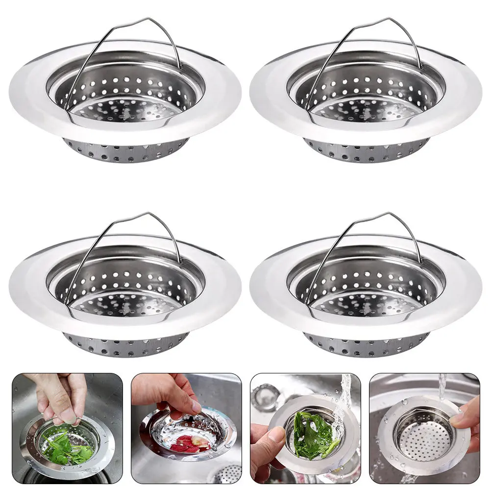 4Pcs Universal Stainless Steel Kitchen Sink Strainer Fine Mesh Drain Filter Anti Clog Food Debris Catcher for Sink and Garbage
4Pcs Universal Stainless Steel Kitchen Sink Strainer Fine Mesh Drain Filter Anti Clog Food Debris Catcher for Sink and Garbage
