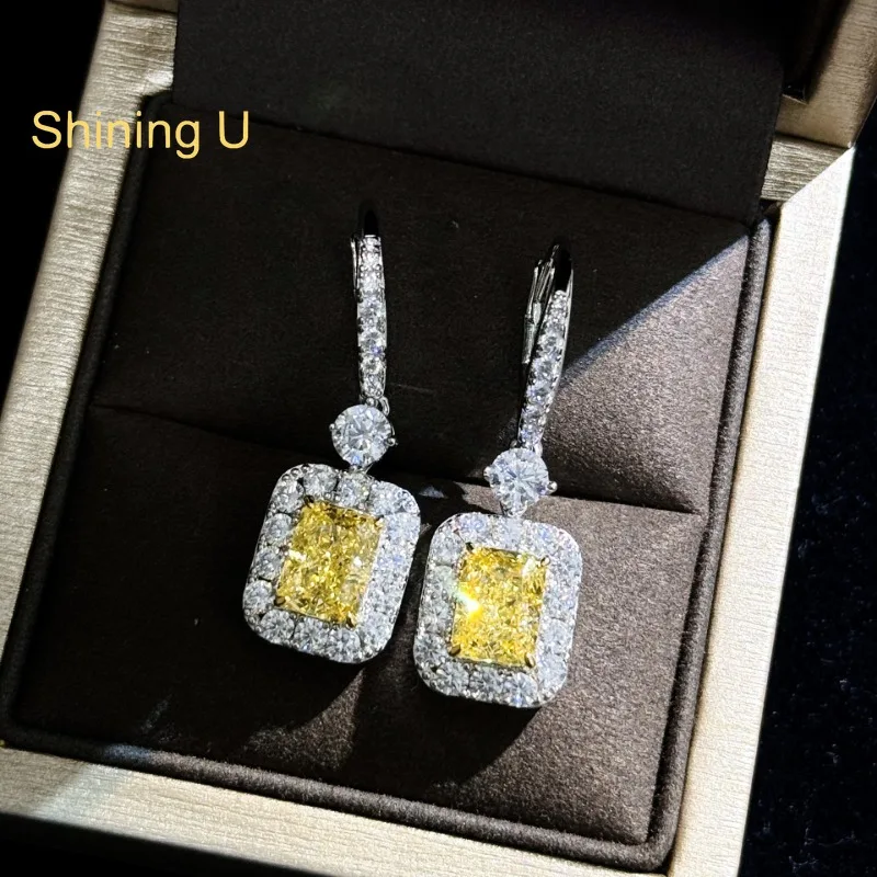 Shining U S925 Silver Yellow Diamond Gems Drop Earrings for Women Fine Jewelry Anniversary
Shining U S925 Silver Yellow Diamond Gems Drop Earrings for Women Fine Jewelry Anniversary