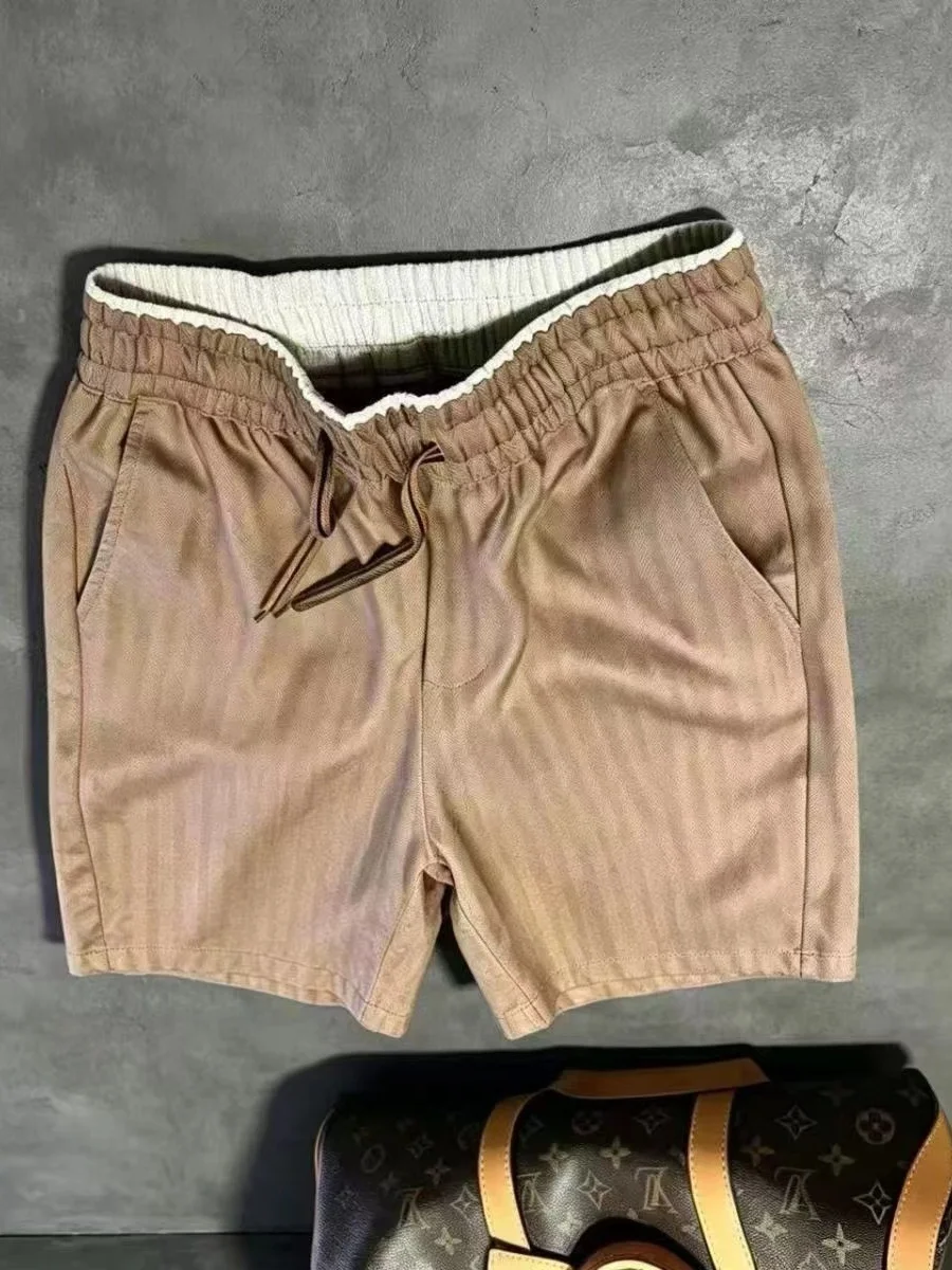 Summer Casual Men's Shorts Breathable Slimming Versatile High-End Korean Style Polyester Fiber Elastic Waist Stripe Pattern
Summer Casual Men's Shorts Breathable Slimming Versatile High-End Korean Style Polyester Fiber Elastic Waist Stripe Pattern