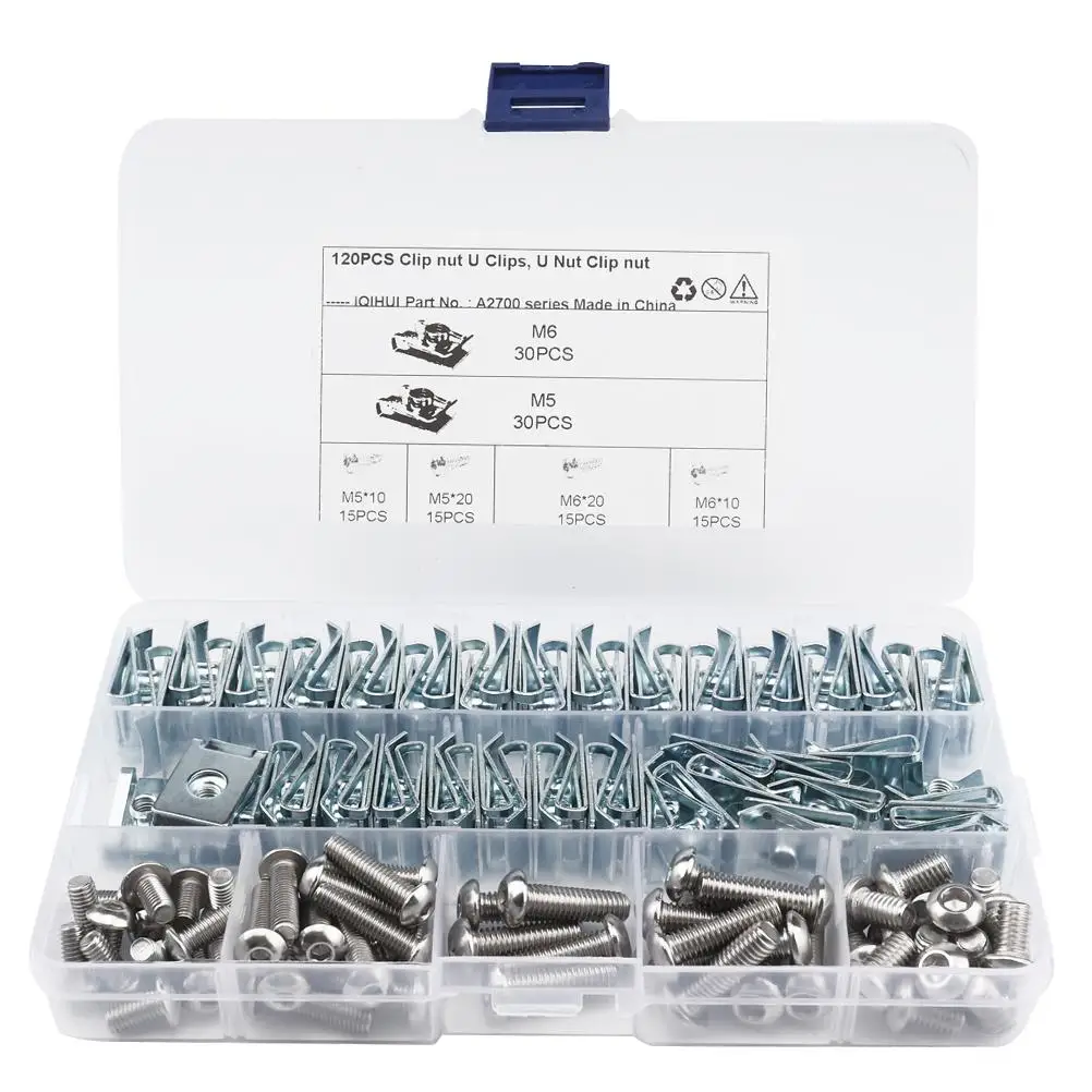 120 Pcs Manganese Steel U Nut Motor Bike Toy Motorcycle Self Tapping Spire Clip Car Fastener
120 Pcs Manganese Steel U Nut Motor Bike Toy Motorcycle Self Tapping Spire Clip Car Fastener