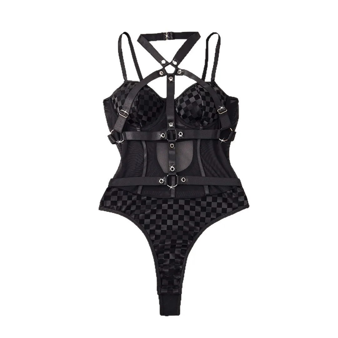 New Black Lattice Cross Strapping Halter Patchwork Mesh Hot Sexy Erotic For Women Female Hot Caliente Lingerie Erotic Bodysuit
New Black Lattice Cross Strapping Halter Patchwork Mesh Hot Sexy Erotic For Women Female Hot Caliente Lingerie Erotic Bodysuit