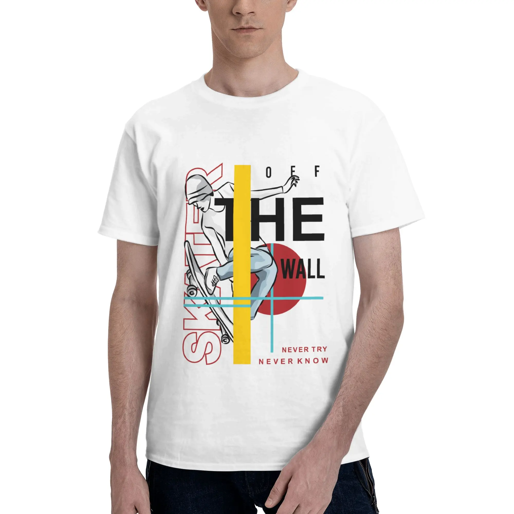 The Wall Skateboard Urban Print Men's T-Shirt Clothes Tee Shirt Short Sleeve fugees 100% Cotton
The Wall Skateboard Urban Print Men's T-Shirt Clothes Tee Shirt Short Sleeve fugees 100% Cotton