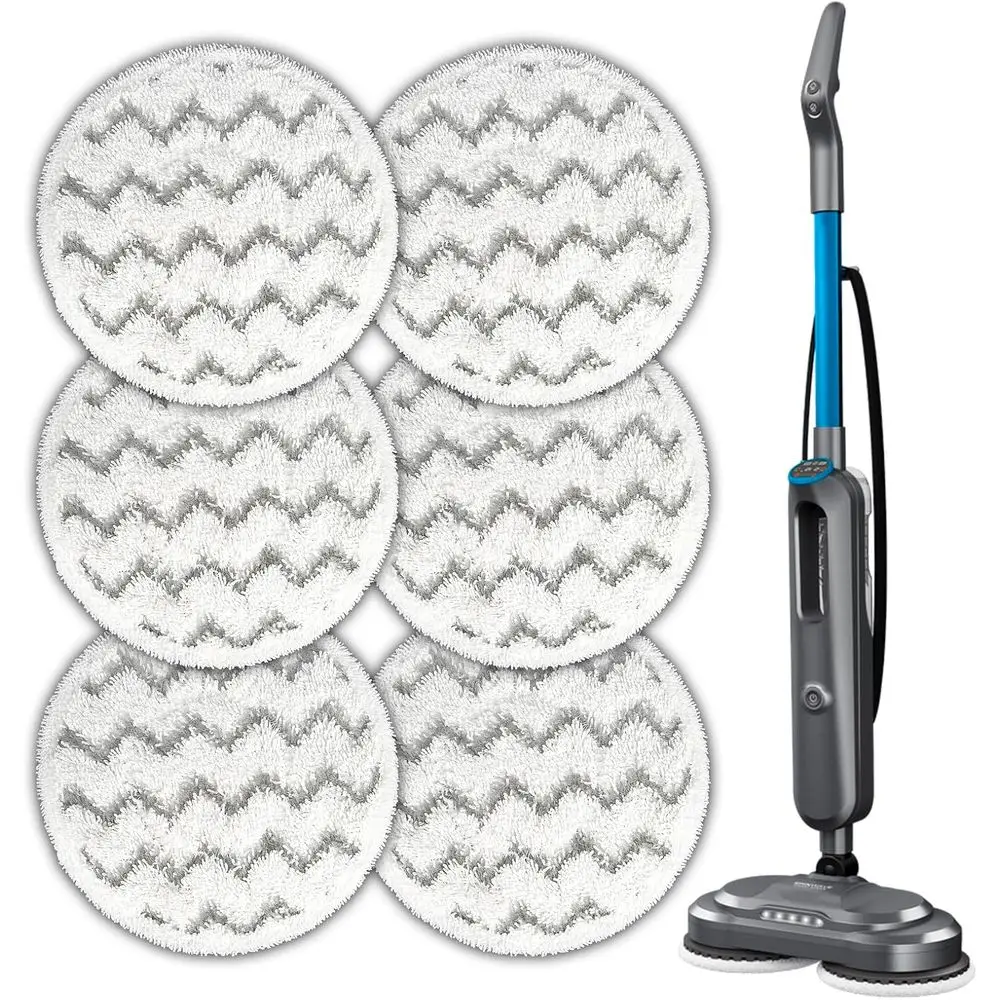 Набор из 6 сменных насадок для швабр SpinWave SmartSteam и Spinning Scrub Mop, усиленные чистящие насадки, волнообразные насадки
Набор из 6 сменных насадок для швабр SpinWave SmartSteam и Spinning Scrub Mop, усиленные чистящие насадки, волнообразные насадки
