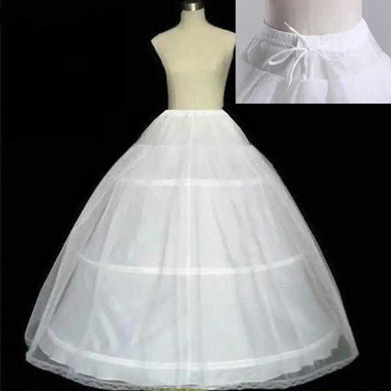 High Quality White 3 Hoops A-Line Petticoat Crinoline Slip Underskirt For Ball Gown Wedding Dress
High Quality White 3 Hoops A-Line Petticoat Crinoline Slip Underskirt For Ball Gown Wedding Dress