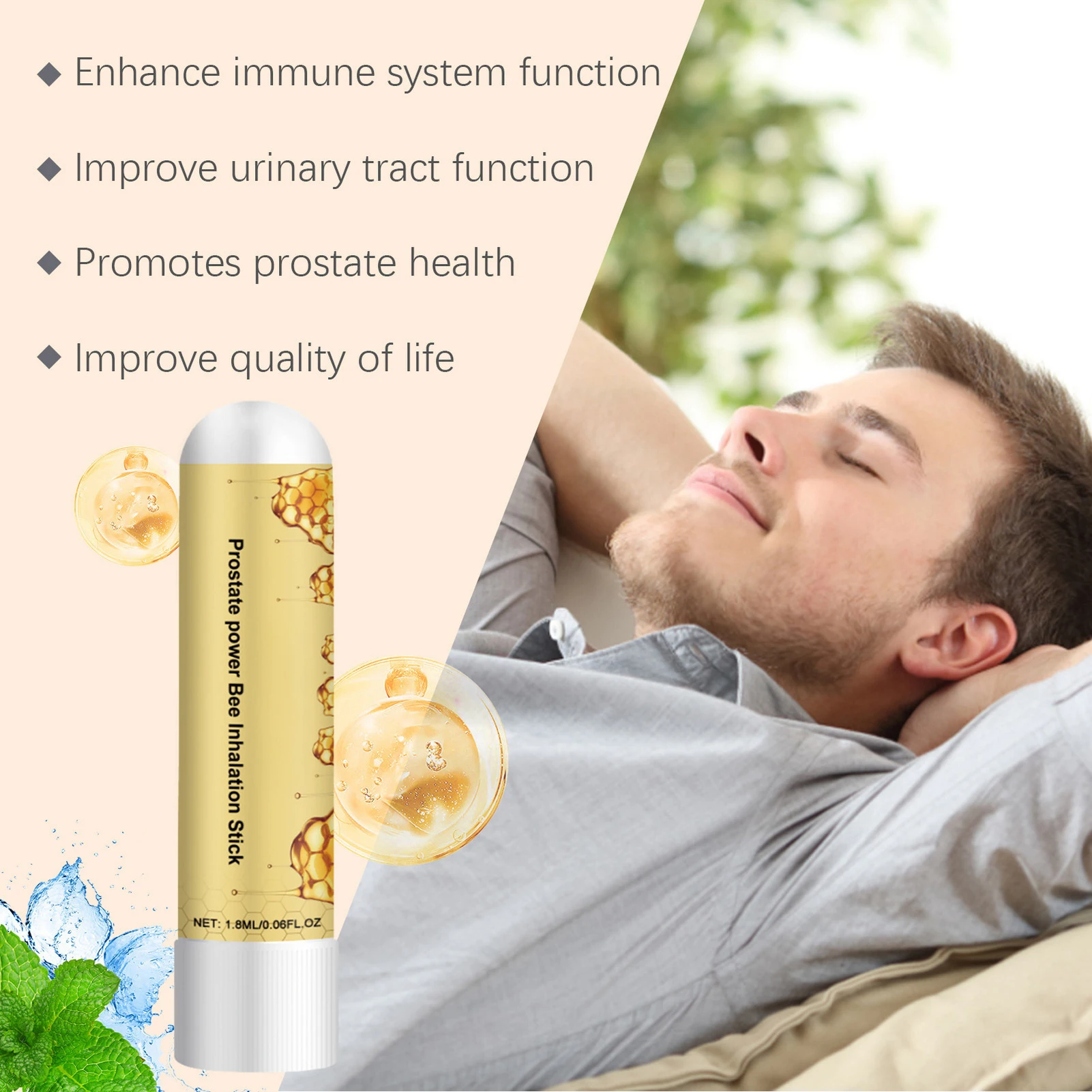 BeeBoom Nasal Inhaler Daily Relaxation Portable Nasal Inhalers for Promote Prostate Health 
BeeBoom Nasal Inhaler Daily Relaxation Portable Nasal Inhalers for Promote Prostate Health