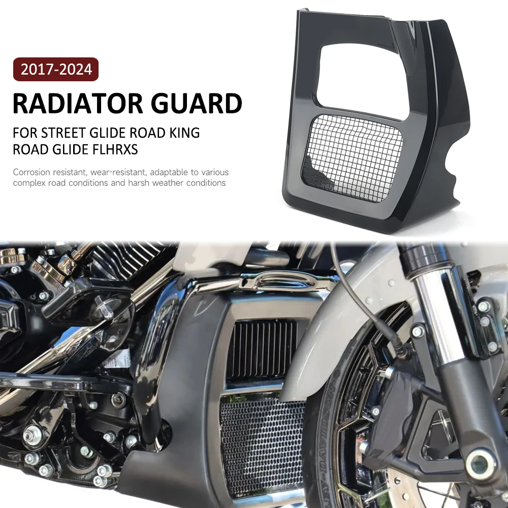 Motorcycle Front Fairing Spoiler Radiator Guard Protection Cover For Harley Davidson Road King Electra Street Glide 2017-2024 
Motorcycle Front Fairing Spoiler Radiator Guard Protection Cover For Harley Davidson Road King Electra Street Glide 2017-2024