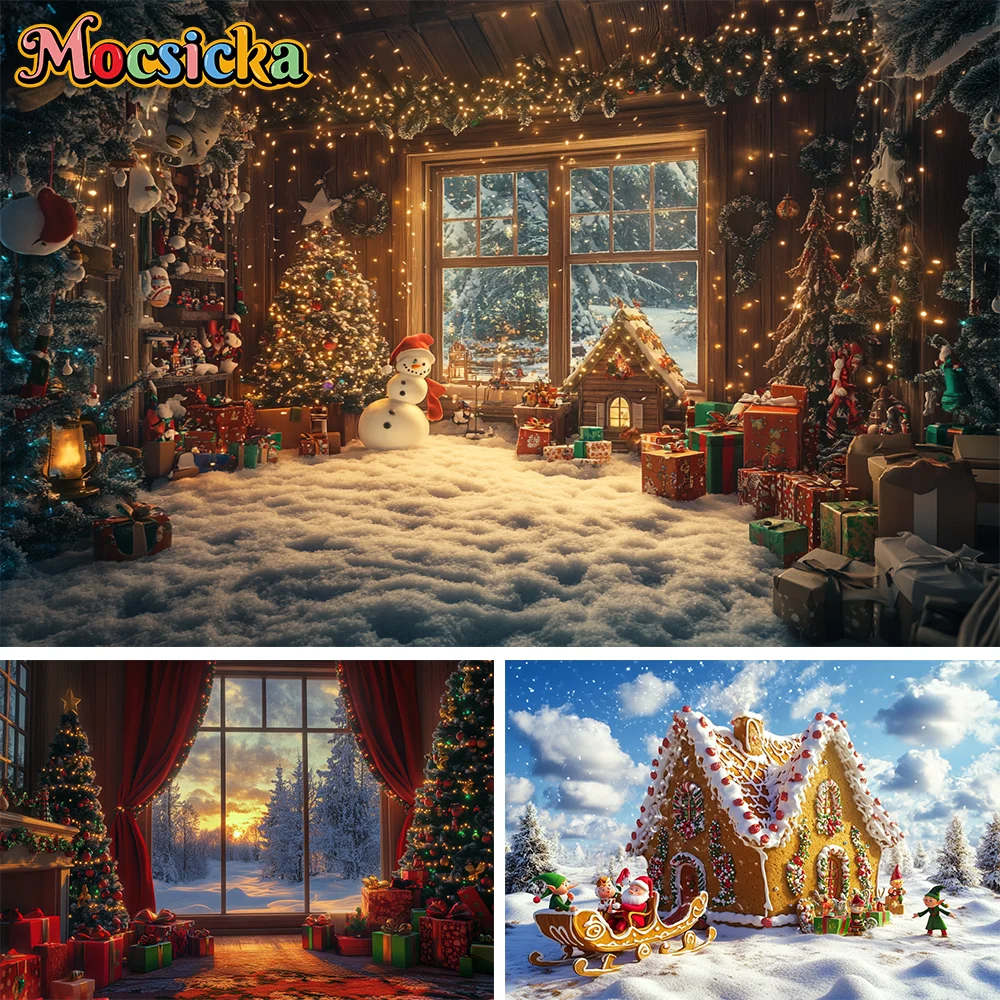 Christmas Decoration Background 2025 Winter Christmas Gingerbread House Xmas Tree Holiday Party Photography Backdrop Photo Props
Christmas Decoration Background 2025 Winter Christmas Gingerbread House Xmas Tree Holiday Party Photography Backdrop Photo Props
