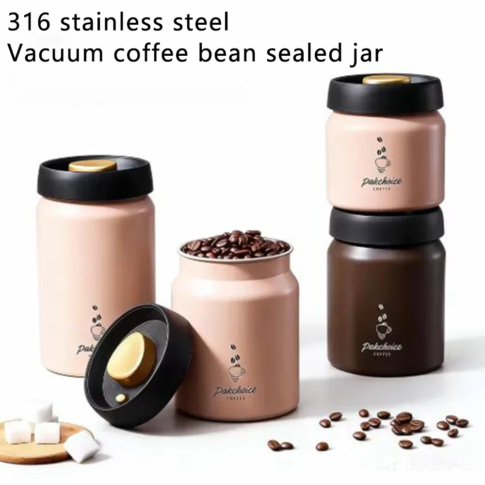 Vacuum Coffee Bean Sealed Jar 316 Stainless Steel Light-proof Tea Jar Coffee Storage Storage Jar Kitchen Food Storage Tool
Vacuum Coffee Bean Sealed Jar 316 Stainless Steel Light-proof Tea Jar Coffee Storage Storage Jar Kitchen Food Storage Tool