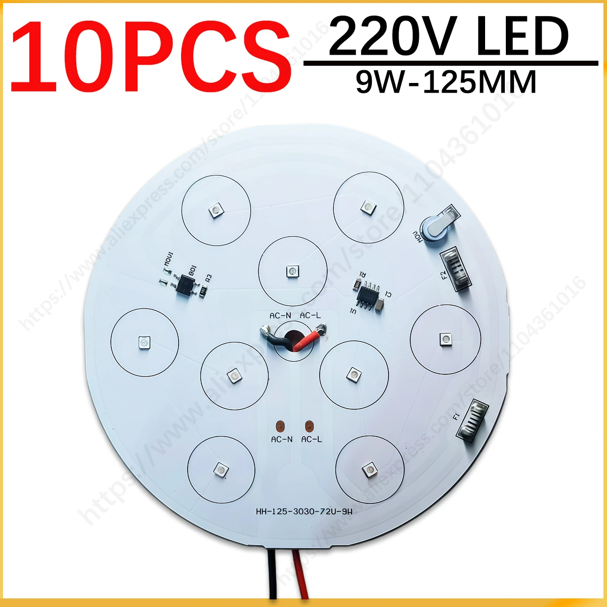 10 шт. 9-ваттных светодиодных ламп для подземного освещения, 125 мм, с SMD-чипами, белые, 220 В, алюминиевая печатная плата, для самостоятельной сборки уличных газонных светильников
10 шт. 9-ваттных светодиодных ламп для подземного освещения, 125 мм, с SMD-чипами, белые, 220 В, алюминиевая печатная плата, для самостоятельной сборки уличных газонных светильников