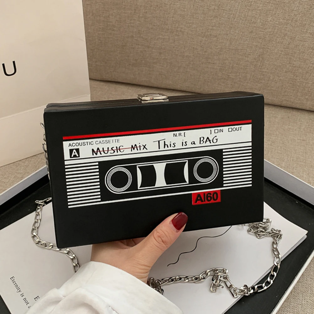 Women Luxury Retro Bag Radio Shape Small Square Bag PU Leather Tape Recorder Print Ladies Daily Commute Bag
Women Luxury Retro Bag Radio Shape Small Square Bag PU Leather Tape Recorder Print Ladies Daily Commute Bag