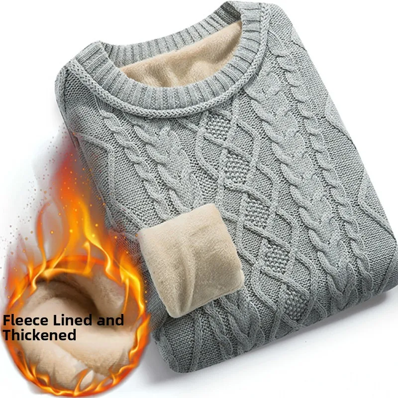 Thiened Men's Sweater Winter Warm Inner Wear Fce Knitted irt Men's Woolen Knitwear Casual round Ne Long Sve Cotton
Thiened Men's Sweater Winter Warm Inner Wear Fce Knitted irt Men's Woolen Knitwear Casual round Ne Long Sve Cotton