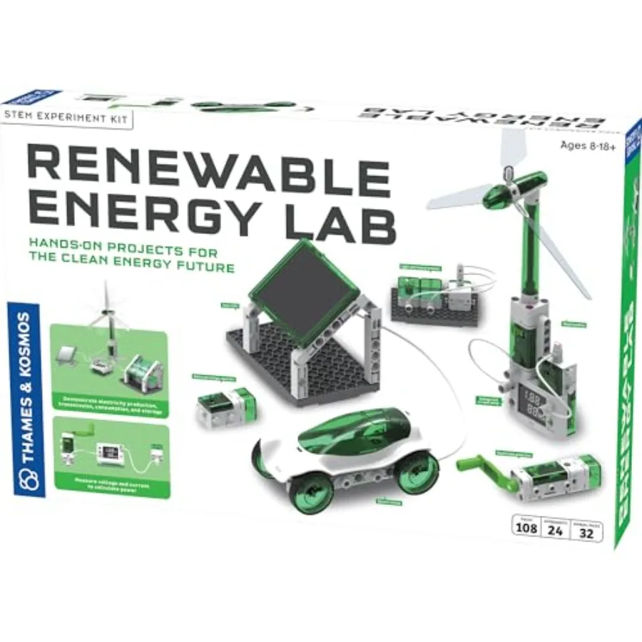 Renewable Energy Lab STEM Experiment Kit for home and school use: durable plastic models in blue and silver, NGSS-aligned hands
Renewable Energy Lab STEM Experiment Kit for home and school use: durable plastic models in blue and silver, NGSS-aligned hands
