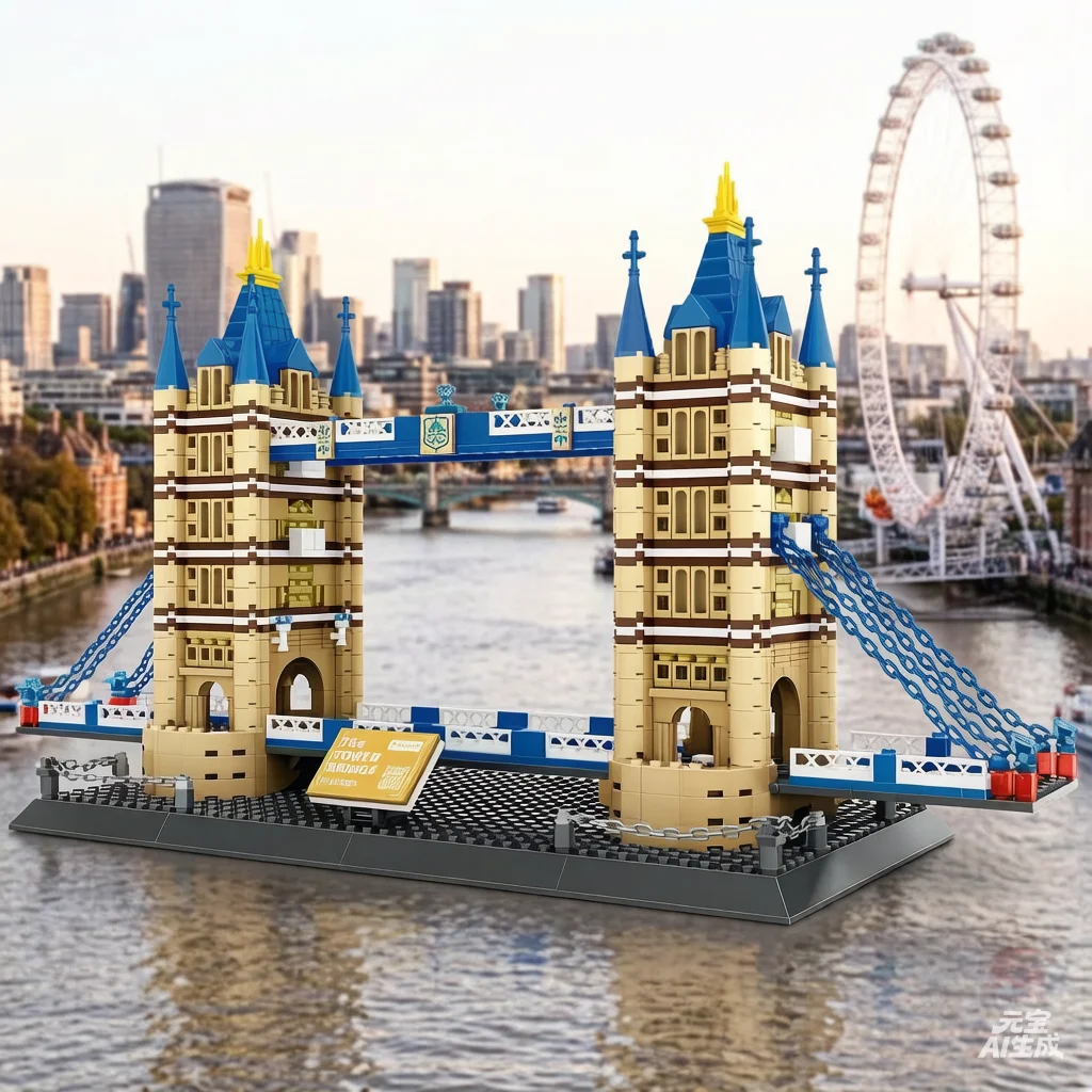British London Twin Towers Bridge Building Blocks Bricks City Landmark Model Ornaments Children's Educational Toys 1031pcs
British London Twin Towers Bridge Building Blocks Bricks City Landmark Model Ornaments Children's Educational Toys 1031pcs