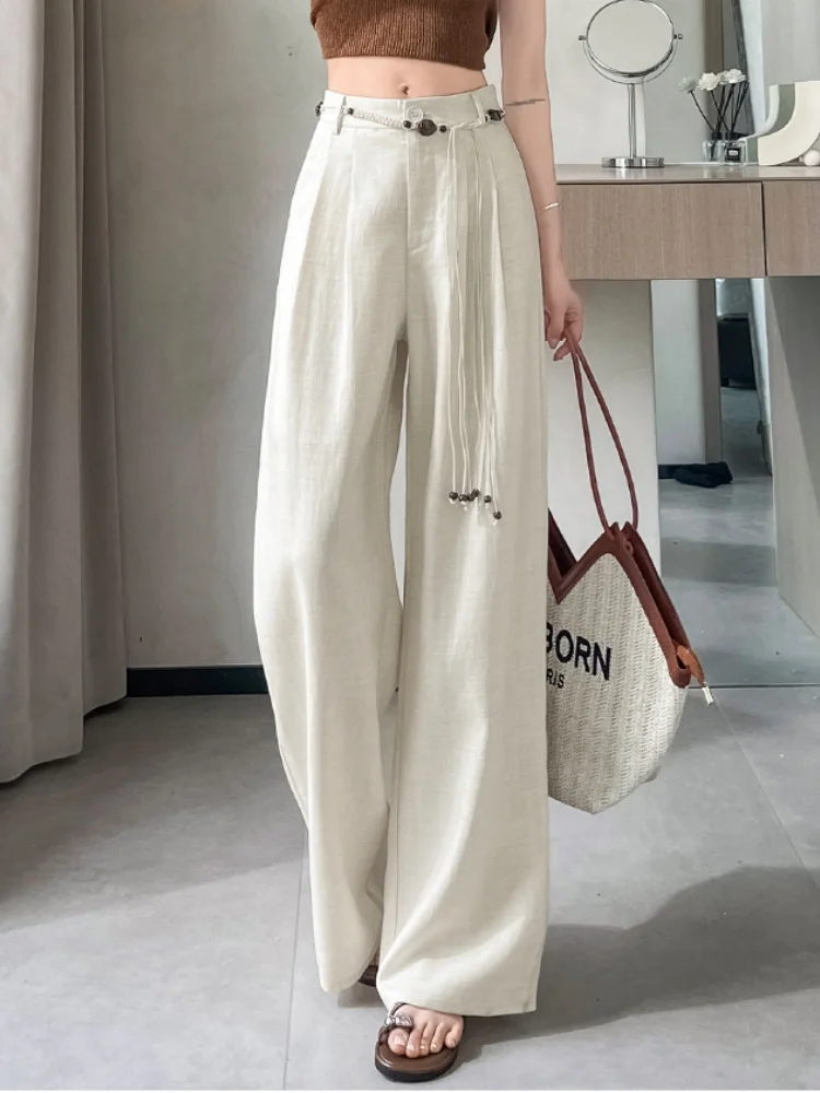 Linen Wide Leg Pants For Women Summer Thin High Waisted Hanging Straight Leg Cotton Linen Casual Pants
Linen Wide Leg Pants For Women Summer Thin High Waisted Hanging Straight Leg Cotton Linen Casual Pants