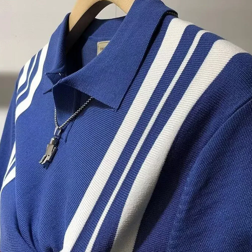 Casual Outings Striped Casual Top Short Sleeve Knitted Comfortable Knitted Shirts Casual Tops Regular Clothing Length
Casual Outings Striped Casual Top Short Sleeve Knitted Comfortable Knitted Shirts Casual Tops Regular Clothing Length