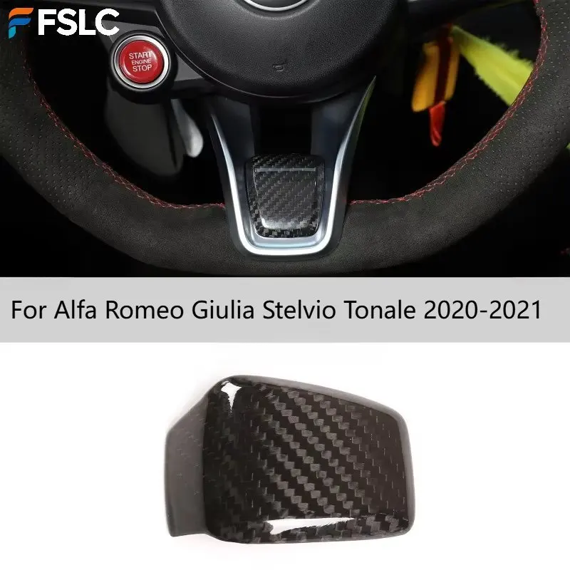 Real Carbon Fiber Steering Wheel V-Frame Decor Panel For Alfa Romeo Giulia Stelvio Tonale 2020-2021 Car Accessories
Real Carbon Fiber Steering Wheel V-Frame Decor Panel For Alfa Romeo Giulia Stelvio Tonale 2020-2021 Car Accessories