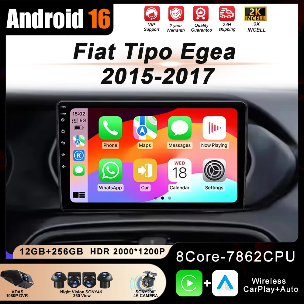 Android 16 Car Radio For Fiat Tipo Egea Dodge Neon 2015-2018 2K QLED Stereo Multimedia Video CarPlay Player GPS 4G No 2din din
Android 16 Car Radio For Fiat Tipo Egea Dodge Neon 2015-2018 2K QLED Stereo Multimedia Video CarPlay Player GPS 4G No 2din din