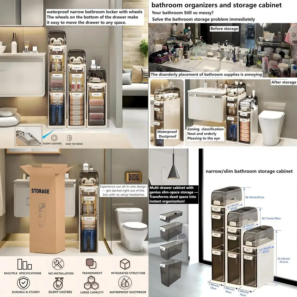 Компактный пластиковый шкаф для хранения в ванной комнате, регулируемая многоуровневая напольная полка для туалетной зоны (стиль 2-3 уровня)
Компактный пластиковый шкаф для хранения в ванной комнате, регулируемая многоуровневая напольная полка для туалетной зоны (стиль 2-3 уровня)