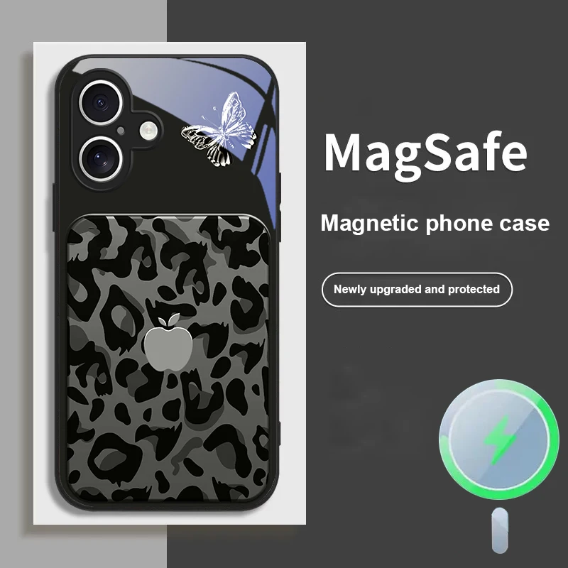Wild black leopard print For Magsafe iPhone 17 Pro Max 16E 15 Pro 14 13 Plus 12 mini 11 XR Xs X 7 8 16 17 Air Glass Phone Case
Wild black leopard print For Magsafe iPhone 17 Pro Max 16E 15 Pro 14 13 Plus 12 mini 11 XR Xs X 7 8 16 17 Air Glass Phone Case