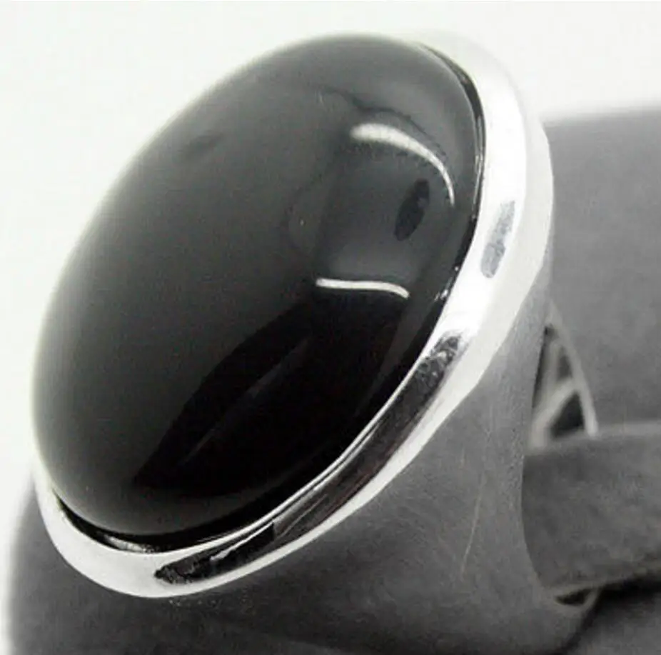 Rare Natural Black Natural Stone 24mm 925 Sterling Silver Jewelry Ring Size 7/8/9/10
Rare Natural Black Natural Stone 24mm 925 Sterling Silver Jewelry Ring Size 7/8/9/10