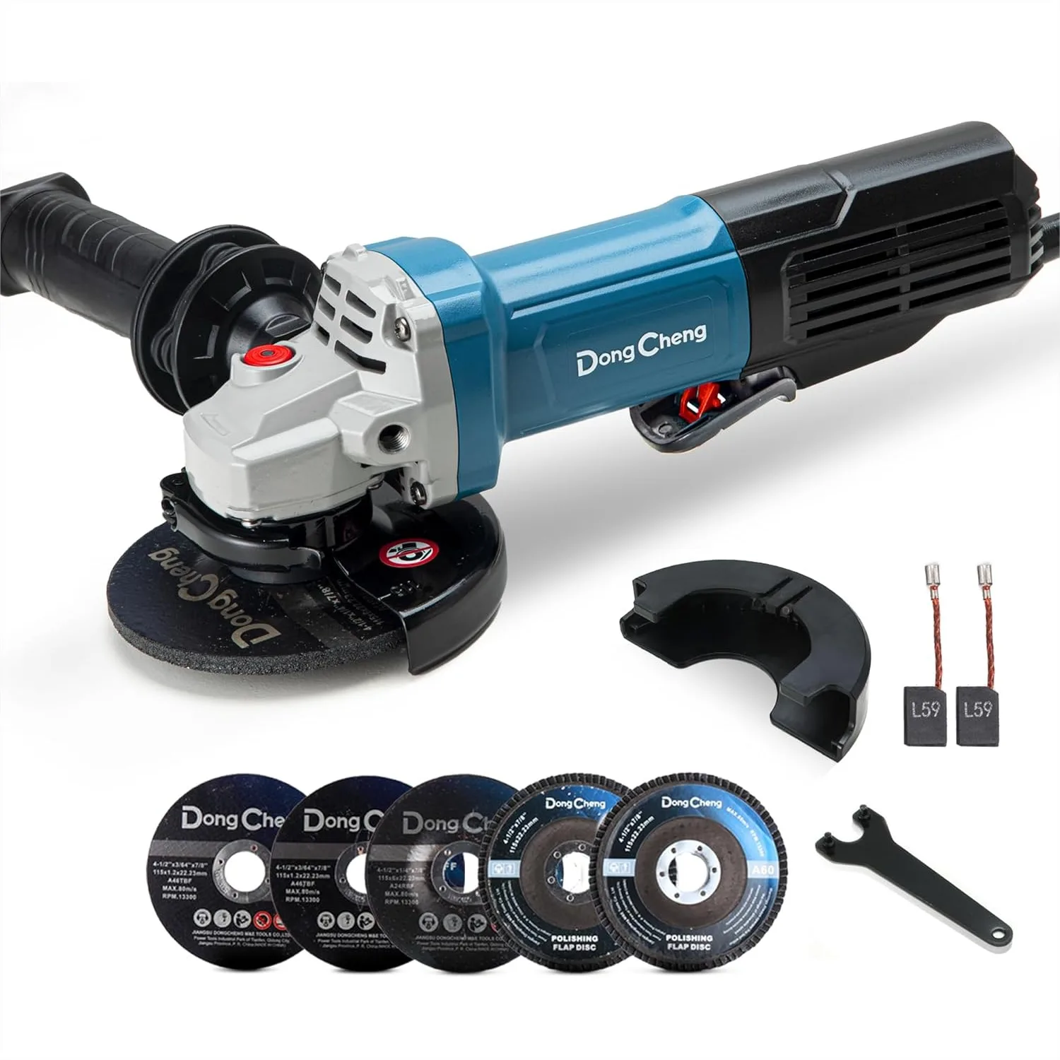 9.2 Amp Power Angle Grinder 4-1/2 in 11800RPM with Tool-Free Guard for Cutting Grinding Polishing
9.2 Amp Power Angle Grinder 4-1/2 in 11800RPM with Tool-Free Guard for Cutting Grinding Polishing