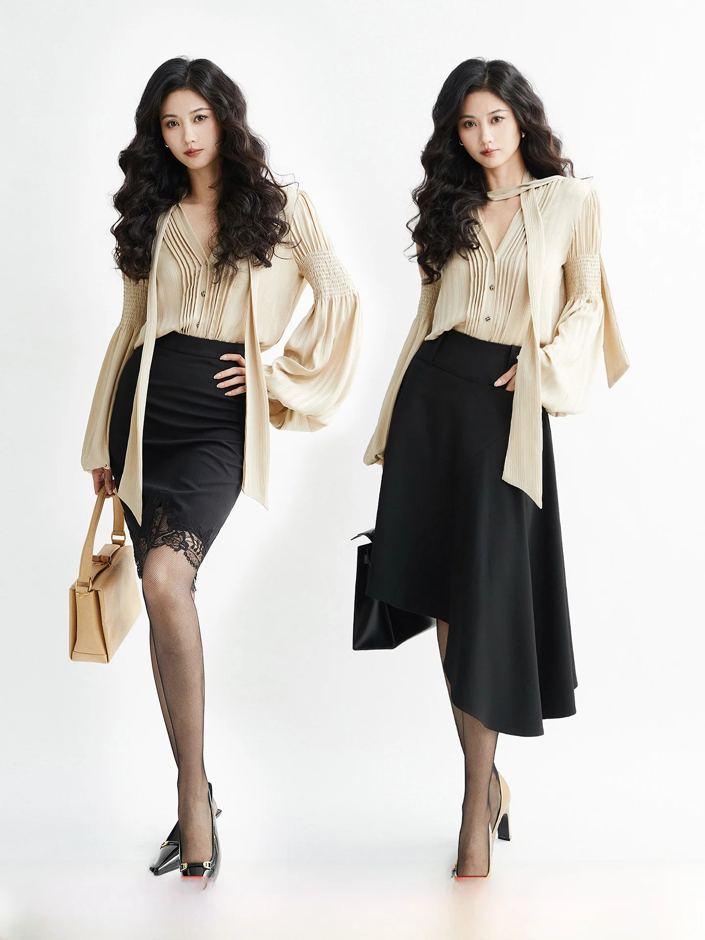 Elegant V-neck Long Sleeve Satin Women's ShirtTAIYANG OFFICE Lantern Sleeve Business Casual Fashion High Quality Polyester
Elegant V-neck Long Sleeve Satin Women's ShirtTAIYANG OFFICE Lantern Sleeve Business Casual Fashion High Quality Polyester