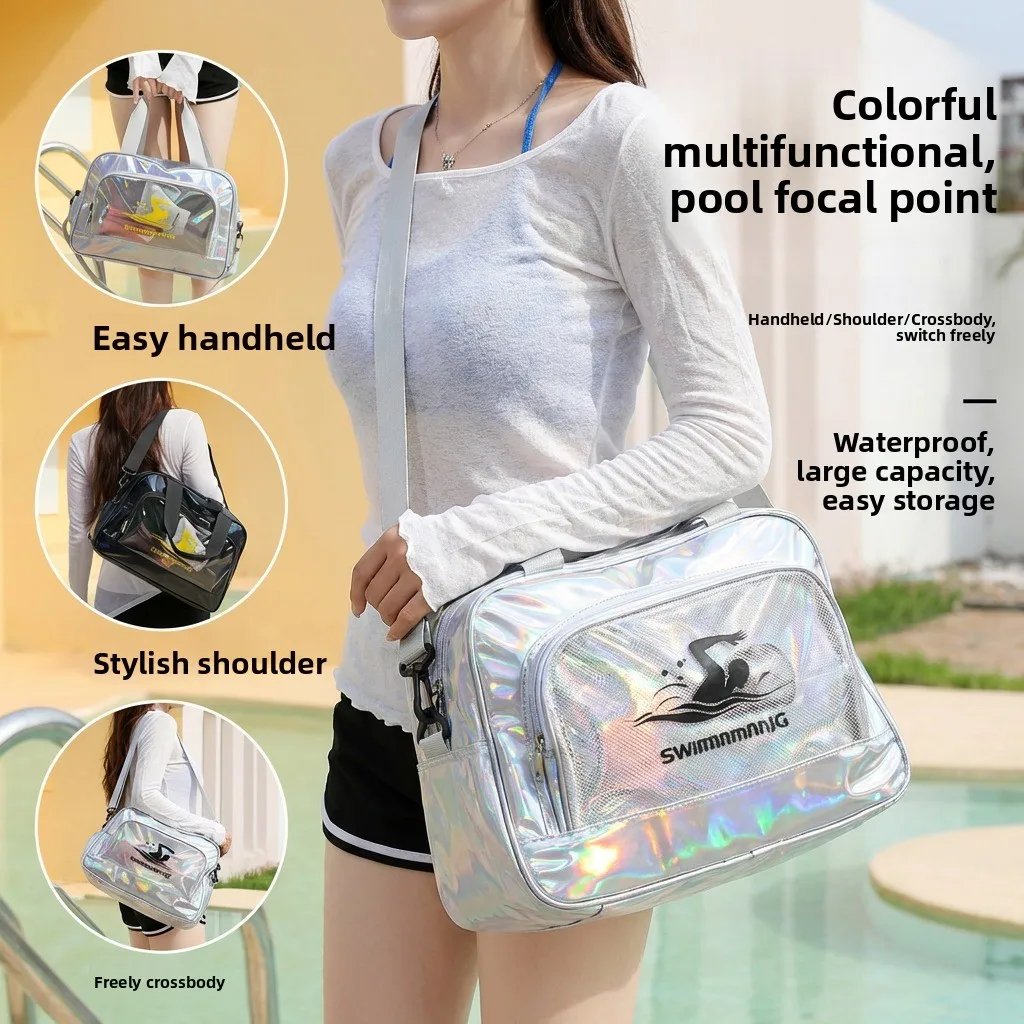 Leather Laser Swimming Bag Fitness Crossbody Waterproof Sport Bathing Beach Travel Storage Bag with Shoe Compartment
Leather Laser Swimming Bag Fitness Crossbody Waterproof Sport Bathing Beach Travel Storage Bag with Shoe Compartment